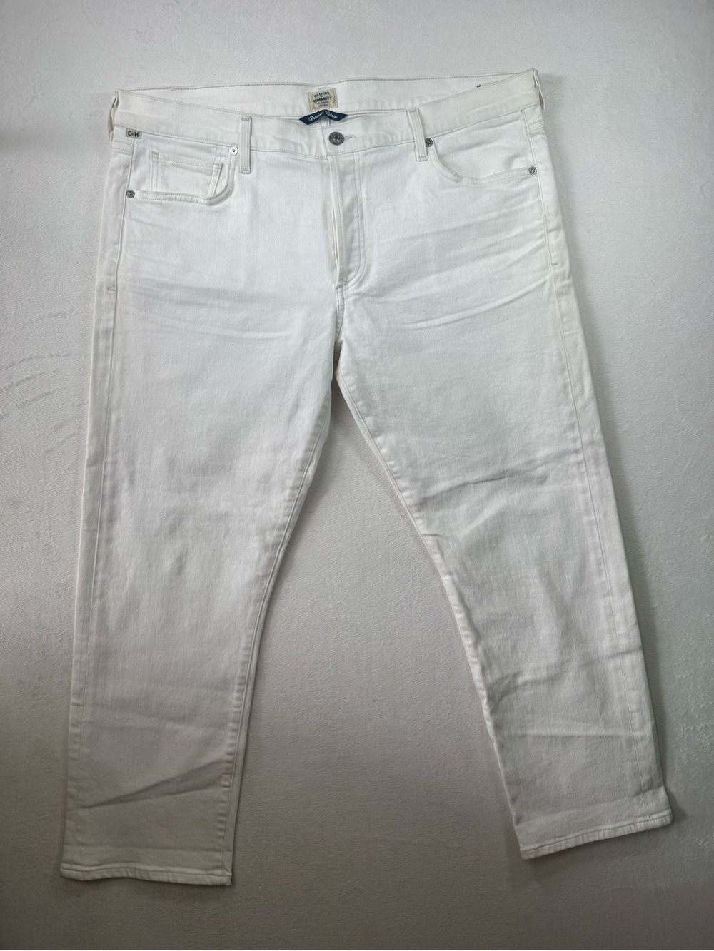 Citizens Of Humanity Emerson Slim Boyfriend White Ankle Crop Jeans size 33